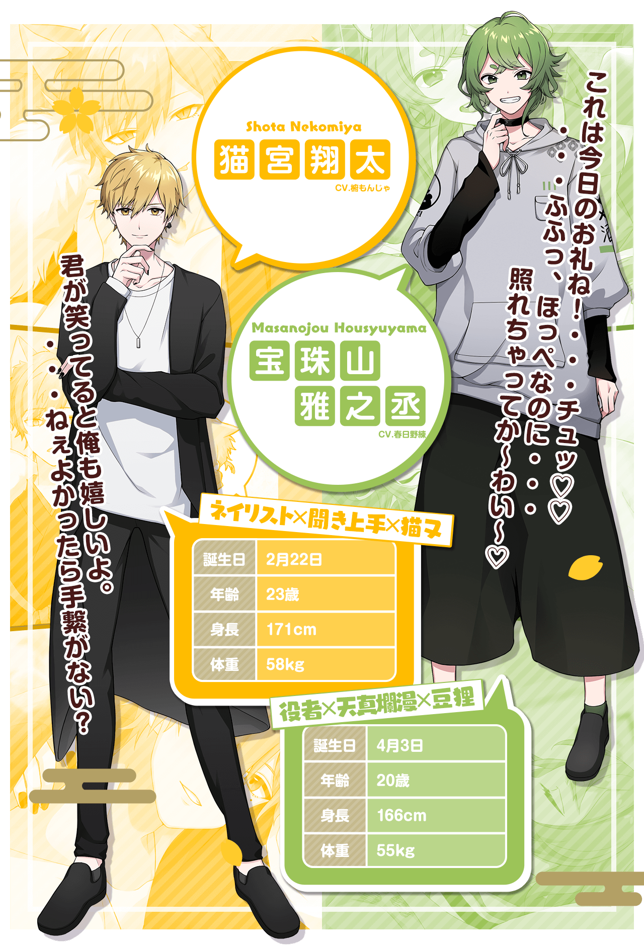 猫宮翔太　宝珠山雅之丞